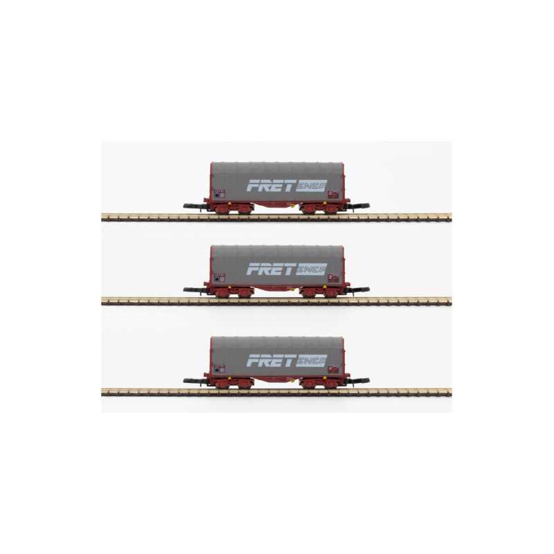 COFFRET DE 3 WAGONS BACHES FRET SNCF, ECHELLE Z, PAR AZAR MODELS W03-FR3 COFFRET DE 3 WAGONS BACHES FRET SNCF, ECHELLE Z, PAR AZAR MODELS W03-FR3