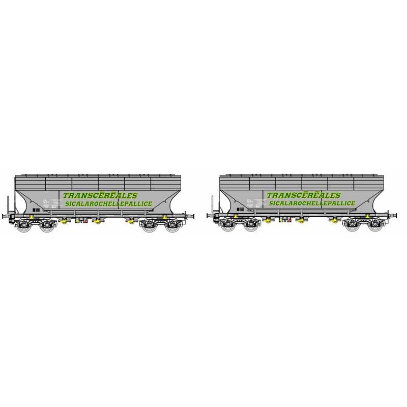 BOX OF 2 TRANSCEREAL WAGONS SICA LA ROCHELLE PALLICE, F-CTC, HO, BY B MODELS 45.385 BOX OF 2 TRANSCEREAL WAGONS SICA LA ROCHELLE PALLICE, F-CTC, HO, BY B MODELS 45.385