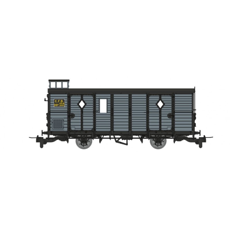 FOURGON CFD GRIS BLEU FERRURES NOIRES, 2603, HOe, PAR REE MODELES VM052 FOURGON CFD GRIS BLEU FERRURES NOIRES, 2603, HOe, PAR REE MODELES VM052