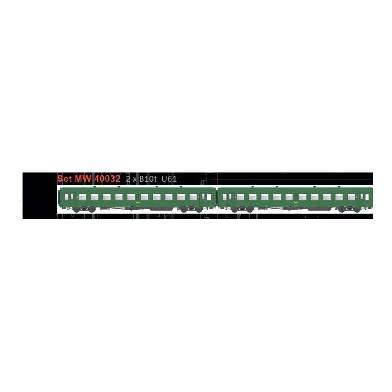COFFRET DE 2 VOITURES USI LONGUE, BOGIES Y16, VERTE LOGO ENCADRE JAUNE, HO,EpIV, PAR LS MODELS MW40032 COFFRET DE 2 VOITURES USI LONGUE, BOGIES Y16, VERTE LOGO ENCADRE JAUNE, HO,EpIV, PAR LS MODELS MW40032