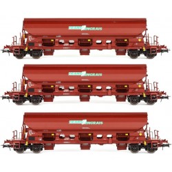 1 SET OF 3 Tads WAGONS, TRANS FERTILIZER, SNCB, HO, BROWN, BY B MODELS VB-83017