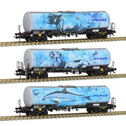 1 SET OF 3 M.A.D TANK WAGONS, HO, EpVI, BY SUD EXPRESS S783901
