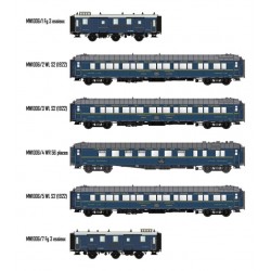 COFFRET DE 4 VOITURES CIWL ET 2 FOURGONS BOMBAY EXPRESS 1933, HO, EpII, PAR LSMODELS MODELS WORLD MW1006