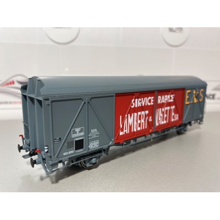 1 EVS WAGON, SNCF, GREY AND RED, LAMBERT AND VALLET, hO, EpIII, BY LS MODELS 30688
