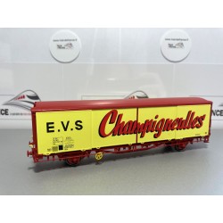 1 EVS WAGON, SNCF, YELLOW AND RED, CHAMPIGNEULLES, Ho, EpIV, BY LS MODELS 30689