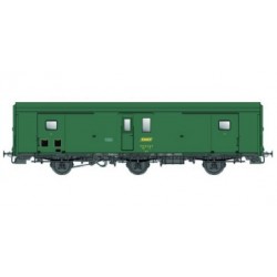 1 PLM 3-AXLE VAN, METALLIC, Dd2, GREEN 301, YELLOW FRAME LOGO, HO, EpIV, BY LS MODELS MW107