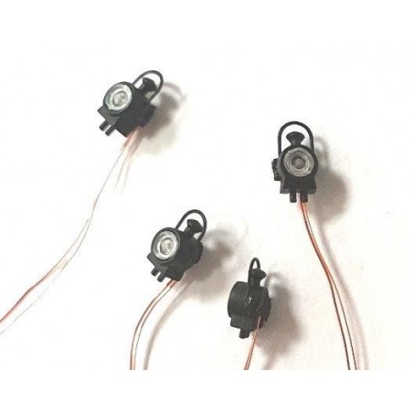 SET OF 4 LED LANTERNS FOR STEAM LOCOMOTIVES / PREWABLED BY REE XB544